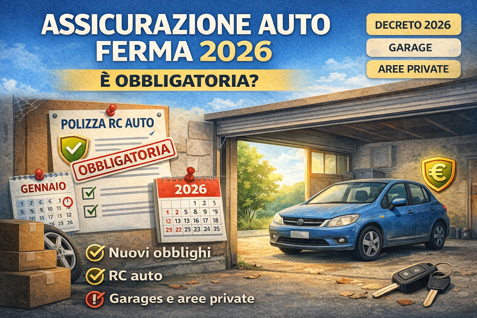 Assicurazione auto ferma 2026: è obbligatoria?