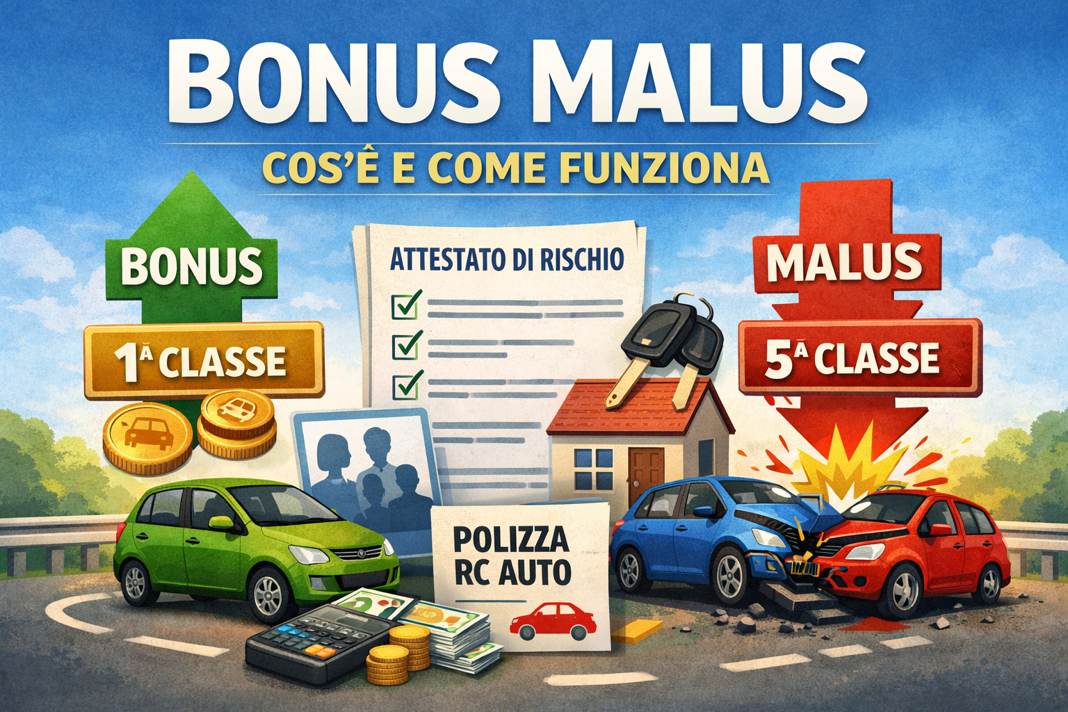 Bonus Malus: cos’è e come funziona nell’assicurazione RC Auto